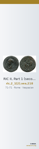 RIC II, Part 1 (second edition) Vespasian 218 — CANOA