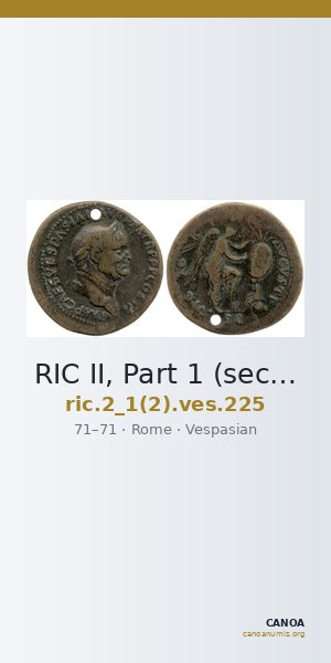 RIC II, Part 1 (second edition) Vespasian 225 — CANOA