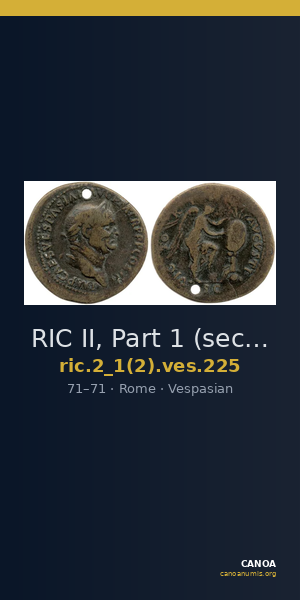 RIC II, Part 1 (second edition) Vespasian 225 — CANOA