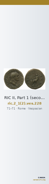 RIC II, Part 1 (second edition) Vespasian 228 — CANOA