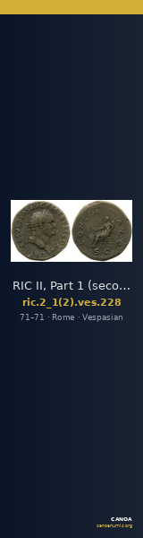 RIC II, Part 1 (second edition) Vespasian 228 — CANOA