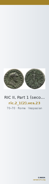 RIC II, Part 1 (second edition) Vespasian 23 — CANOA