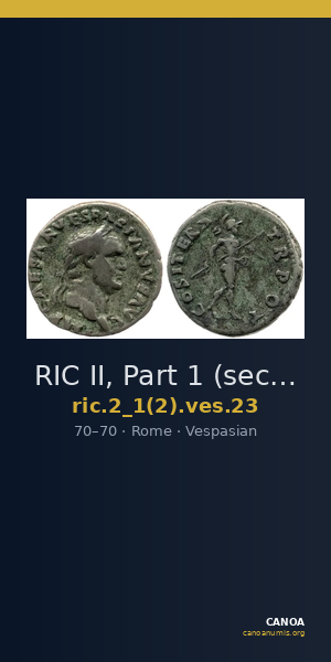 RIC II, Part 1 (second edition) Vespasian 23 — CANOA