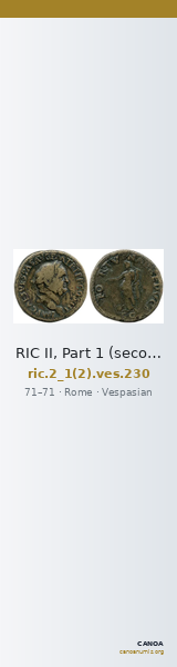 RIC II, Part 1 (second edition) Vespasian 230 — CANOA