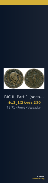 RIC II, Part 1 (second edition) Vespasian 230 — CANOA