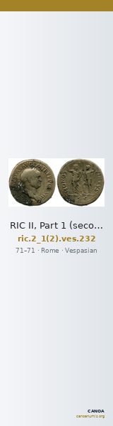 RIC II, Part 1 (second edition) Vespasian 232 — CANOA