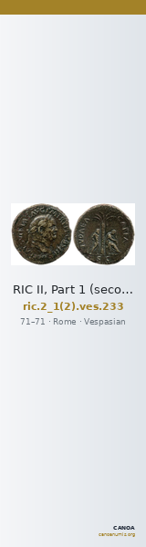 RIC II, Part 1 (second edition) Vespasian 233 — CANOA