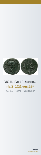 RIC II, Part 1 (second edition) Vespasian 234 — CANOA