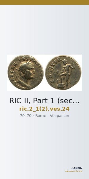 RIC II, Part 1 (second edition) Vespasian 24 — CANOA