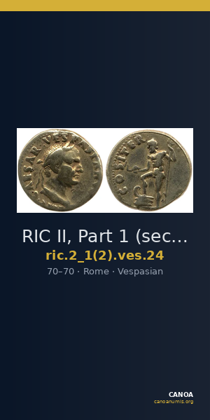 RIC II, Part 1 (second edition) Vespasian 24 — CANOA