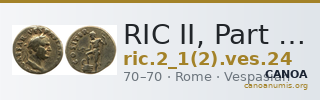 RIC II, Part 1 (second edition) Vespasian 24 — CANOA