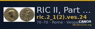 RIC II, Part 1 (second edition) Vespasian 24 — CANOA