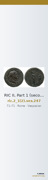 RIC II, Part 1 (second edition) Vespasian 247 — CANOA