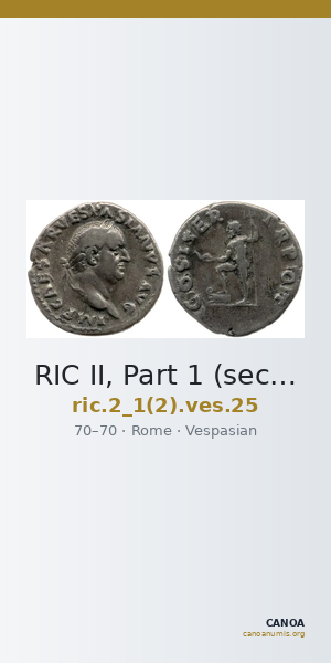 RIC II, Part 1 (second edition) Vespasian 25 — CANOA