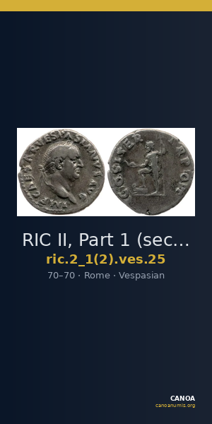 RIC II, Part 1 (second edition) Vespasian 25 — CANOA