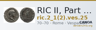 RIC II, Part 1 (second edition) Vespasian 25 — CANOA