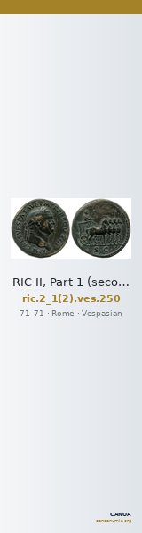 RIC II, Part 1 (second edition) Vespasian 250 — CANOA
