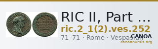 RIC II, Part 1 (second edition) Vespasian 252 — CANOA