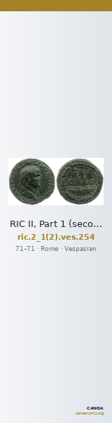 RIC II, Part 1 (second edition) Vespasian 254 — CANOA