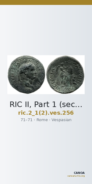 RIC II, Part 1 (second edition) Vespasian 256 — CANOA