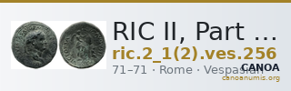RIC II, Part 1 (second edition) Vespasian 256 — CANOA