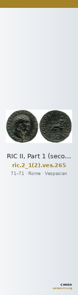 RIC II, Part 1 (second edition) Vespasian 265 — CANOA