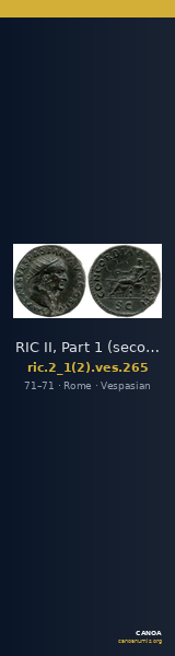 RIC II, Part 1 (second edition) Vespasian 265 — CANOA