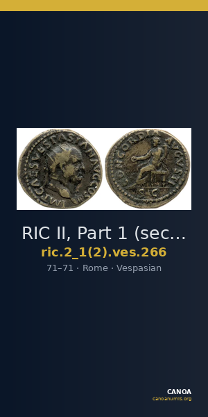 RIC II, Part 1 (second edition) Vespasian 266 — CANOA