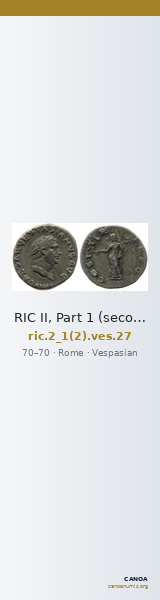 RIC II, Part 1 (second edition) Vespasian 27 — CANOA