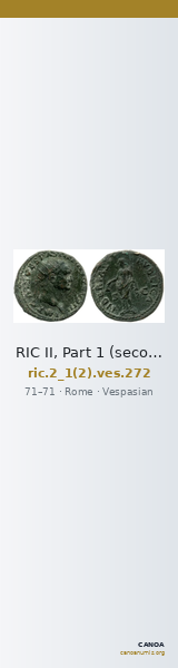 RIC II, Part 1 (second edition) Vespasian 272 — CANOA