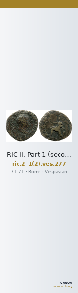 RIC II, Part 1 (second edition) Vespasian 277 — CANOA