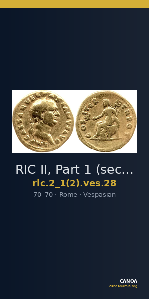 RIC II, Part 1 (second edition) Vespasian 28 — CANOA