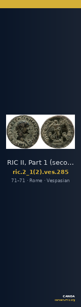 RIC II, Part 1 (second edition) Vespasian 285 — CANOA