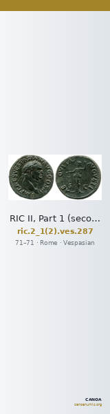 RIC II, Part 1 (second edition) Vespasian 287 — CANOA