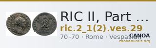 RIC II, Part 1 (second edition) Vespasian 29 — CANOA