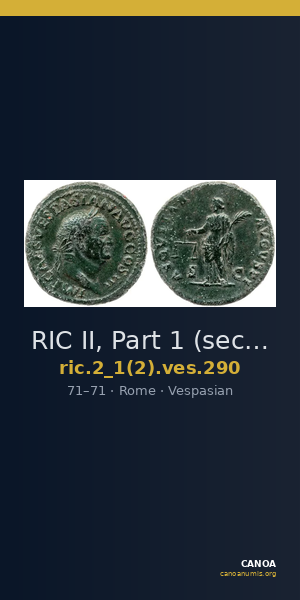 RIC II, Part 1 (second edition) Vespasian 290 — CANOA