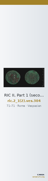 RIC II, Part 1 (second edition) Vespasian 304 — CANOA