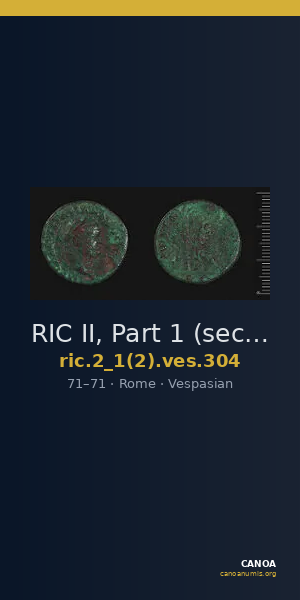 RIC II, Part 1 (second edition) Vespasian 304 — CANOA