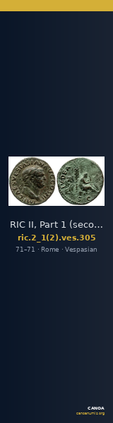 RIC II, Part 1 (second edition) Vespasian 305 — CANOA