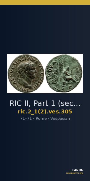 RIC II, Part 1 (second edition) Vespasian 305 — CANOA