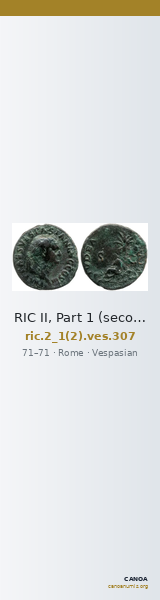 RIC II, Part 1 (second edition) Vespasian 307 — CANOA