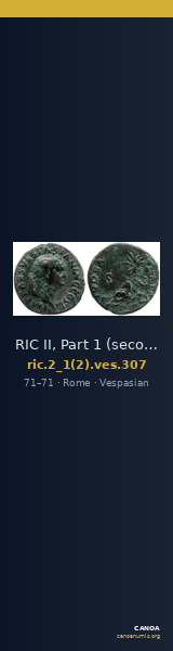 RIC II, Part 1 (second edition) Vespasian 307 — CANOA