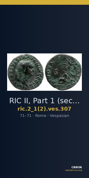 RIC II, Part 1 (second edition) Vespasian 307 — CANOA