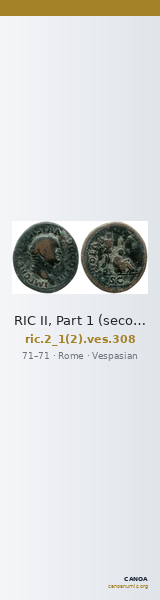 RIC II, Part 1 (second edition) Vespasian 308 — CANOA