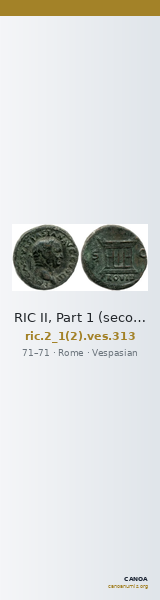 RIC II, Part 1 (second edition) Vespasian 313 — CANOA