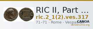 RIC II, Part 1 (second edition) Vespasian 317 — CANOA
