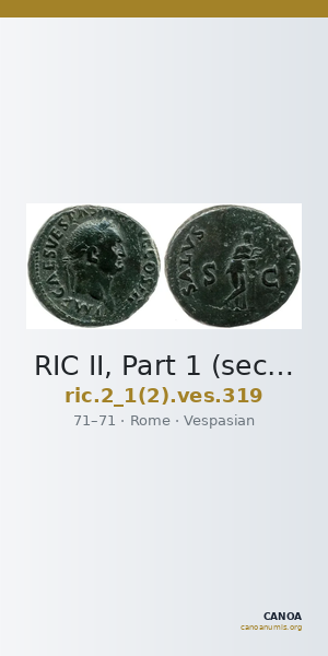 RIC II, Part 1 (second edition) Vespasian 319 — CANOA