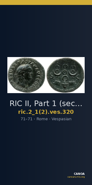 RIC II, Part 1 (second edition) Vespasian 320 — CANOA