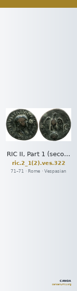 RIC II, Part 1 (second edition) Vespasian 322 — CANOA