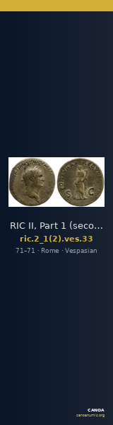 RIC II, Part 1 (second edition) Vespasian 33 — CANOA